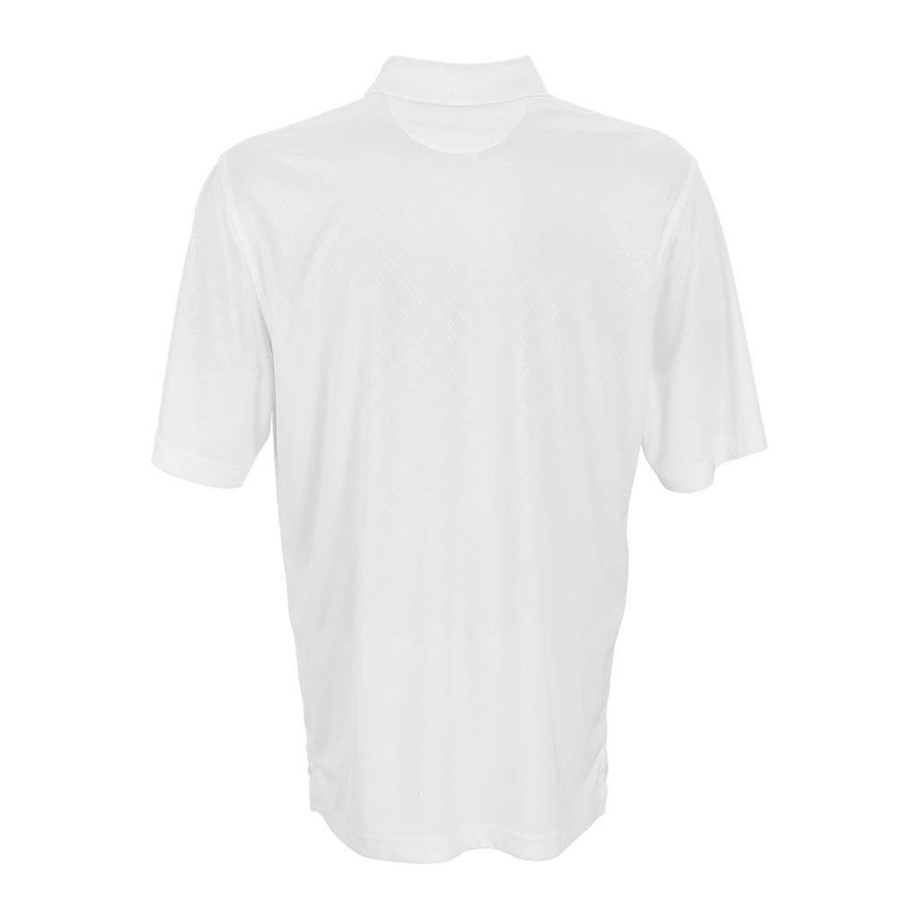Greg Norman Men's White Play Dry ML75 Diamond Embossed Polo