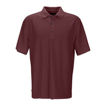 Greg Norman Men's Maroon Play Dry Performance Mesh Polo