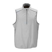 Greg Norman Men's Sterling/Chrome 1/4-Zip Weatherknit Vest