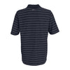Greg Norman Men's Black/White Play Dry Performance Striped Mesh Polo