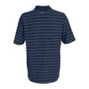Greg Norman Men's Navy/White Play Dry Performance Striped Mesh Polo