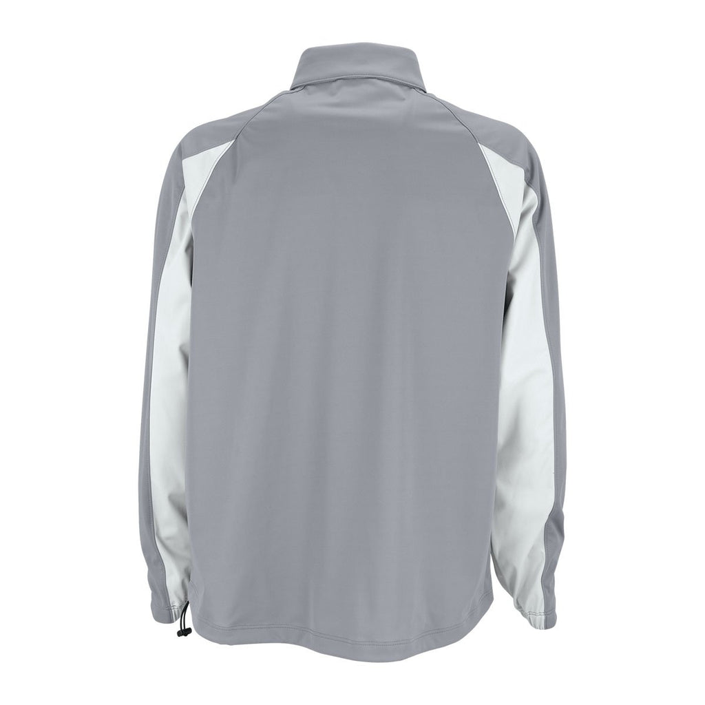 Greg Norman Men's Chrome/Sterling Full-Zip Pieced Weatherknit Jacket