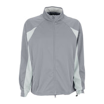 Greg Norman Men's Chrome/Sterling Full-Zip Pieced Weatherknit Jacket