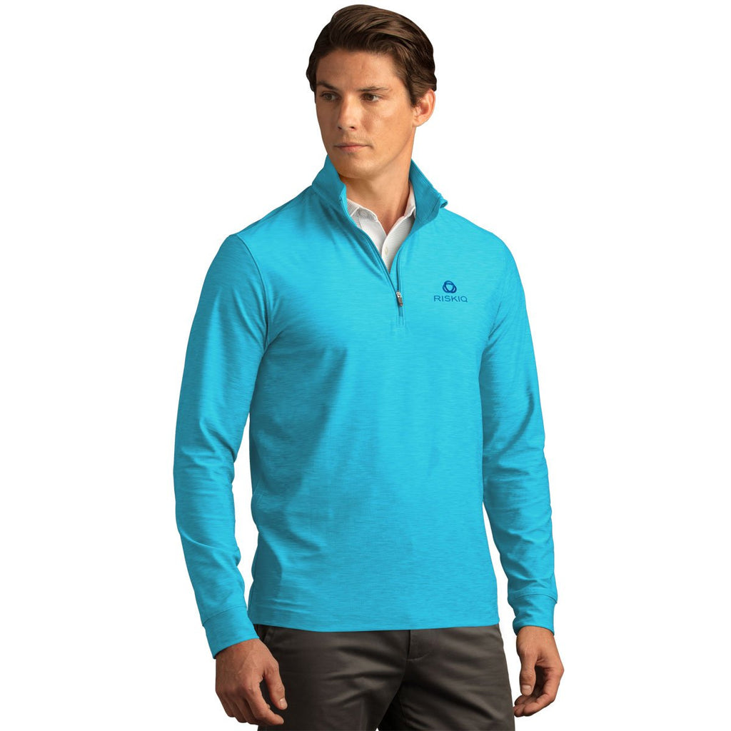 Greg Norman Men's Caribbean Heather Play Dry Heather 1/4-Zip