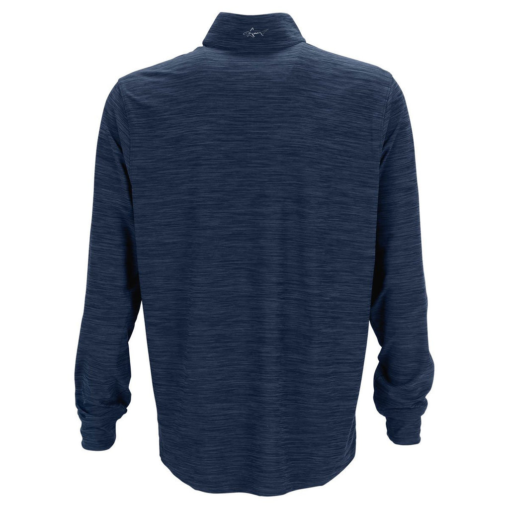 Greg Norman Men's Navy Heather Play Dry Heather 1/4-Zip