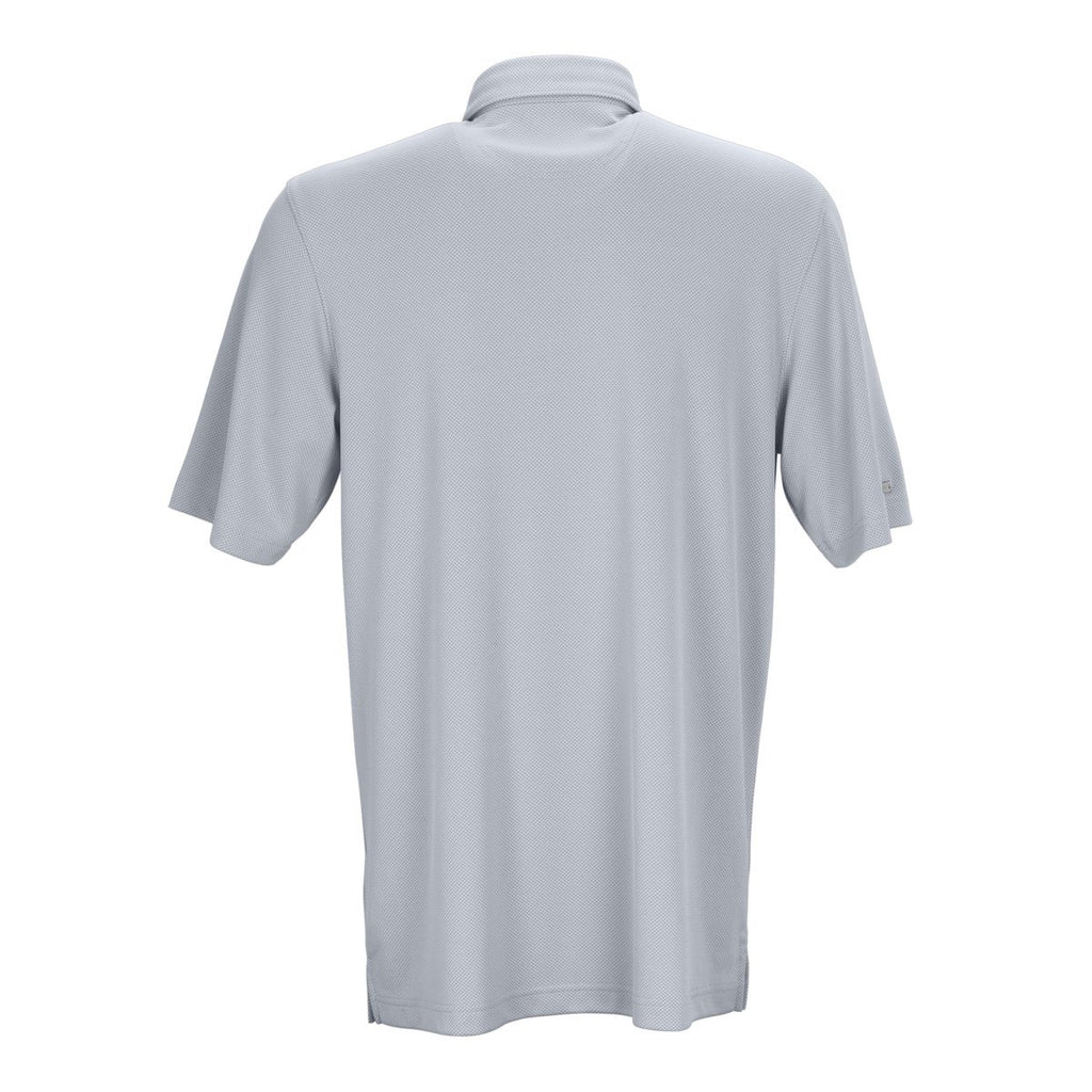 Greg Norman Men's Silver Mist Play Dry Jacquard Polo