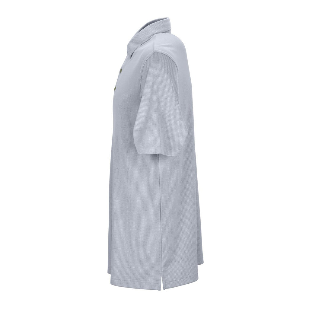 Greg Norman Men's Silver Mist Play Dry Jacquard Polo
