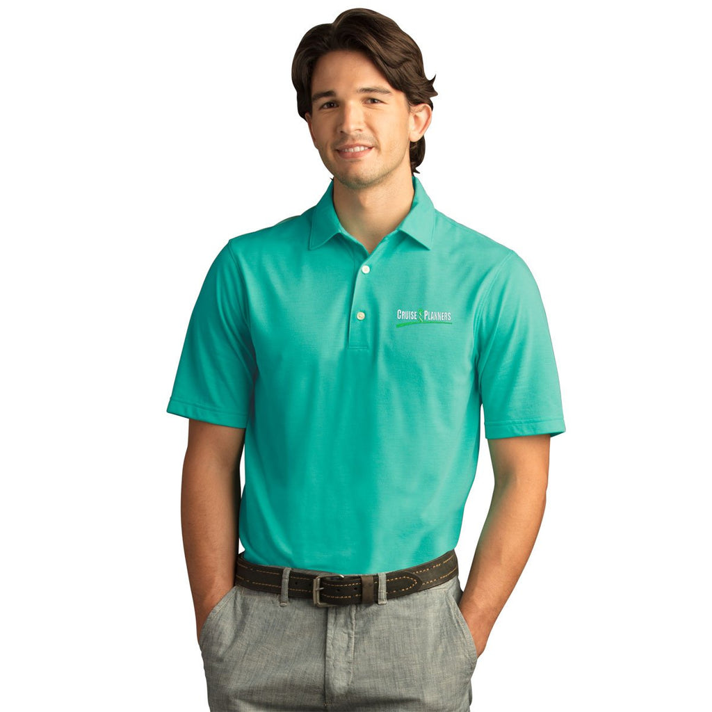 Greg Norman Men's Jade Play Dry Foreward Series Polo