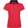 Stormtech Women's Scarlet/Black Cignus Performance Polo
