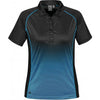 Stormtech Women's Black/Electric Blue Matrix Polo