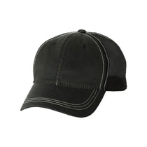 Outdoor Cap Black Weathered Mesh Back Cap
