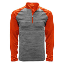 Levelwear Men's Heather Grey/Orange Vandal Quarter Zip