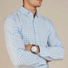 Mizzen+Main Men's Light Blue Check Hampton Dress Shirt
