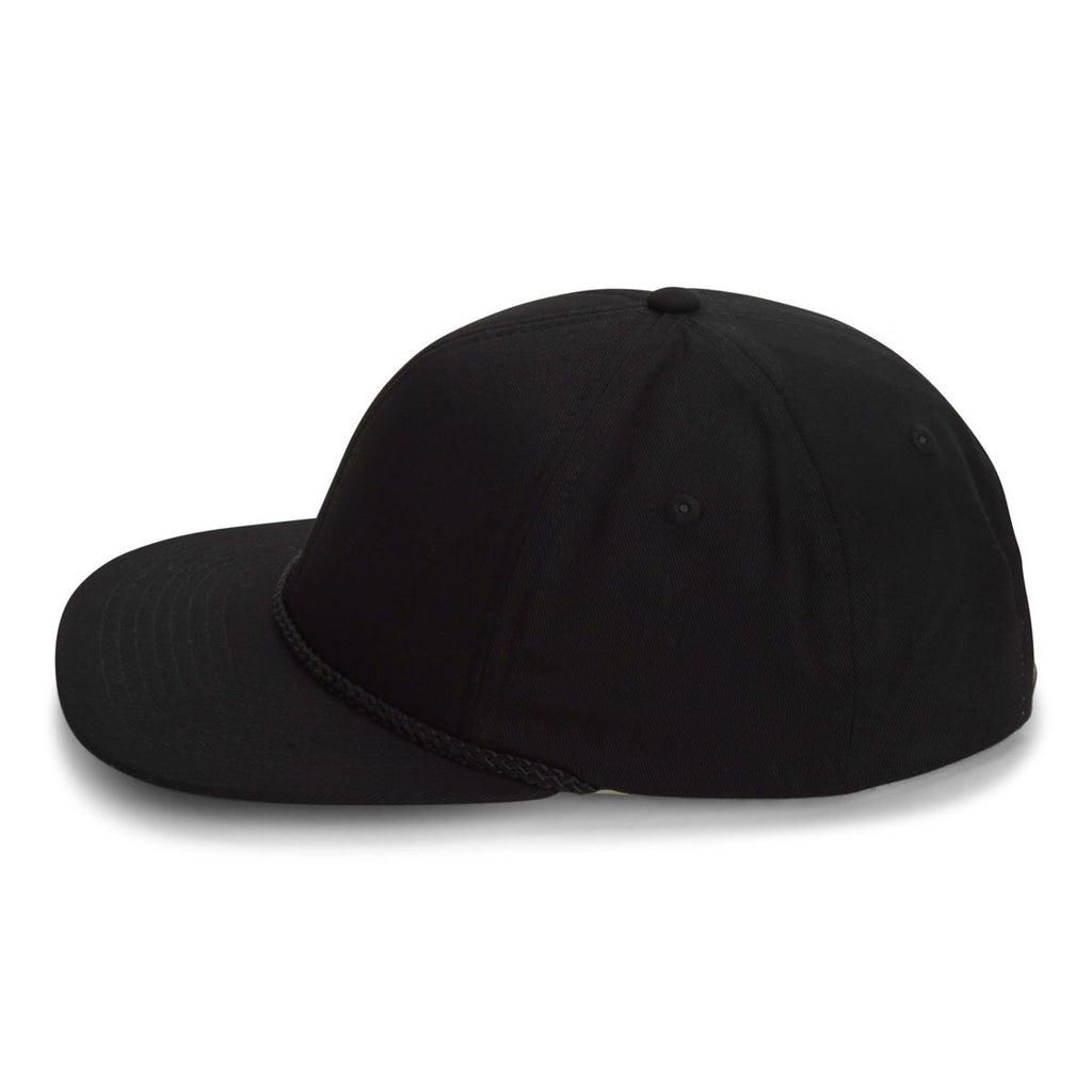 Paramount Apparel Black Foam Backed Rope Cap