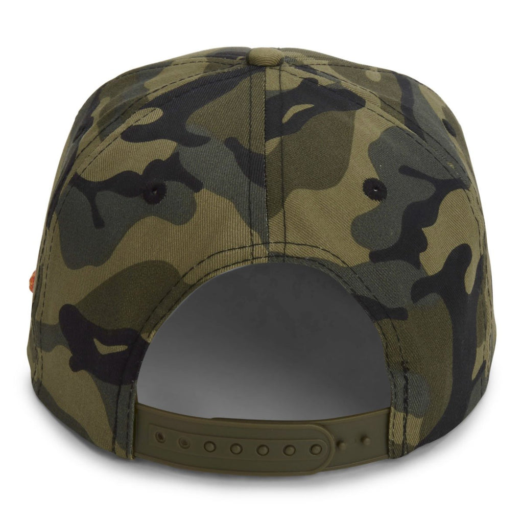 Paramount Apparel Woodland/Orange Foam Backed Rope Cap