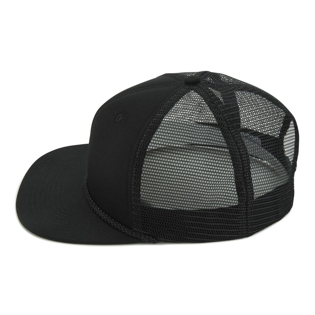 Paramount Apparel Black Foam Front Mesh Back Rope Cap