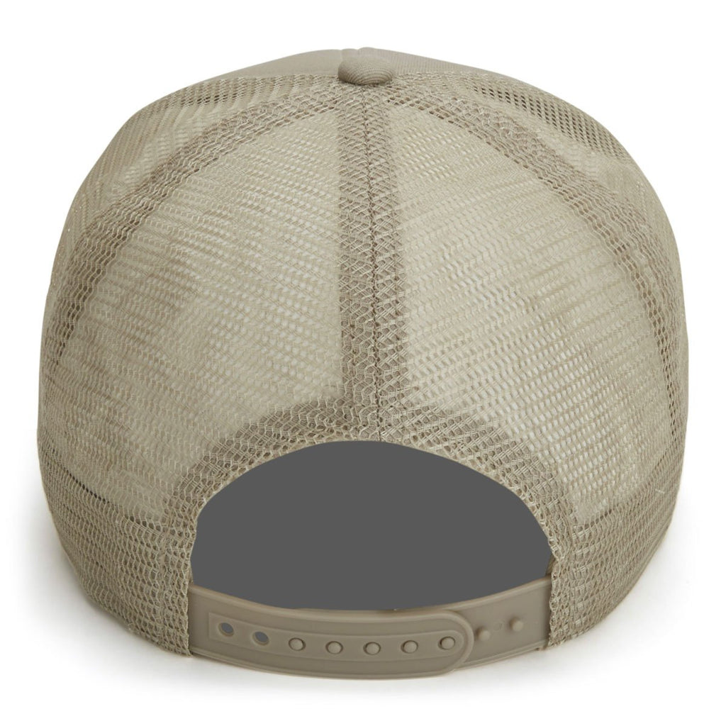 Paramount Apparel Khaki/Black Foam Front Mesh Back Rope Cap