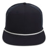 Paramount Apparel Navy/White Foam Front Mesh Back Rope Cap