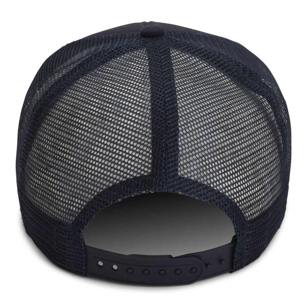 Paramount Apparel Navy/White Foam Front Mesh Back Rope Cap