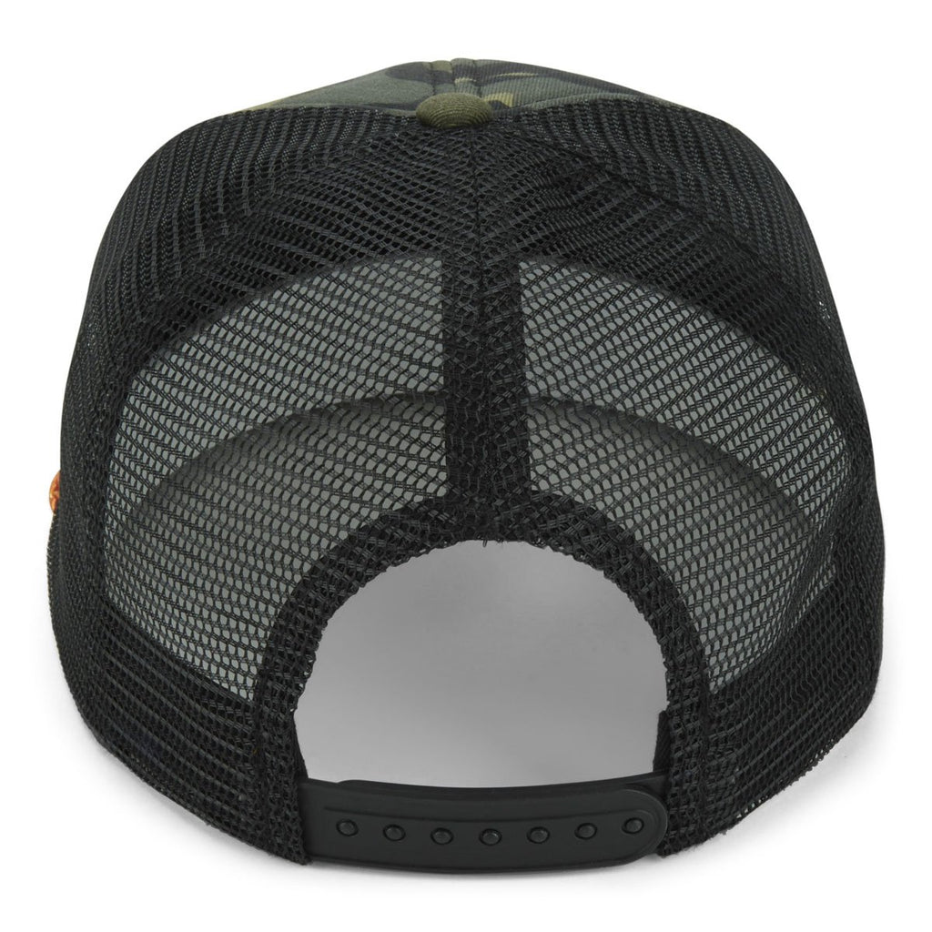 Paramount Apparel Woodland/Orange Foam Front Mesh Back Rope Cap