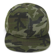 Paramount Apparel Green Woodland Generic Camo Flat Bill