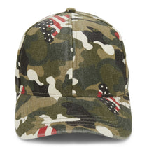 Paramount Apparel Green Americana Woodland Washed Generic Camo Cap