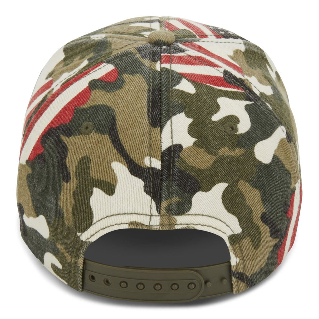 Paramount Apparel Green Americana Woodland Washed Generic Camo Cap