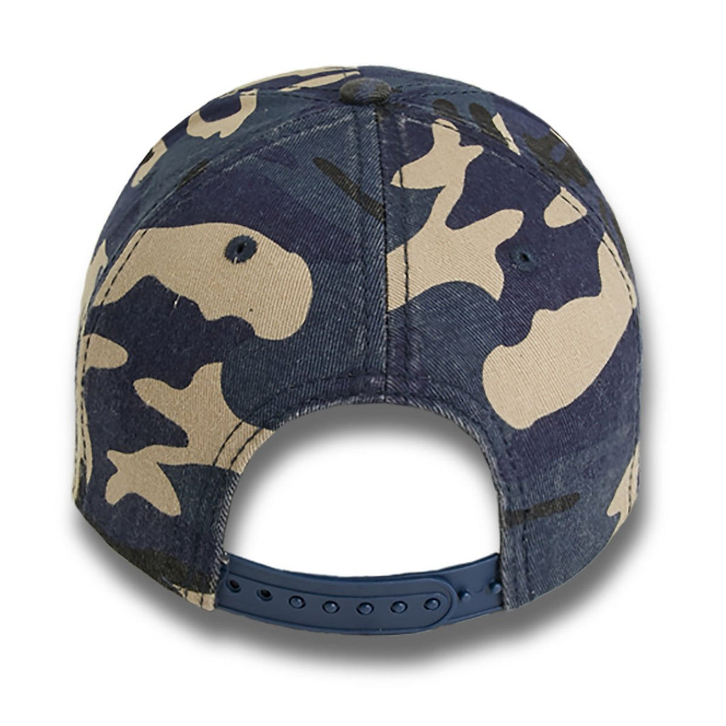 Paramount Apparel Navy Woodland Washed Generic Camo Cap