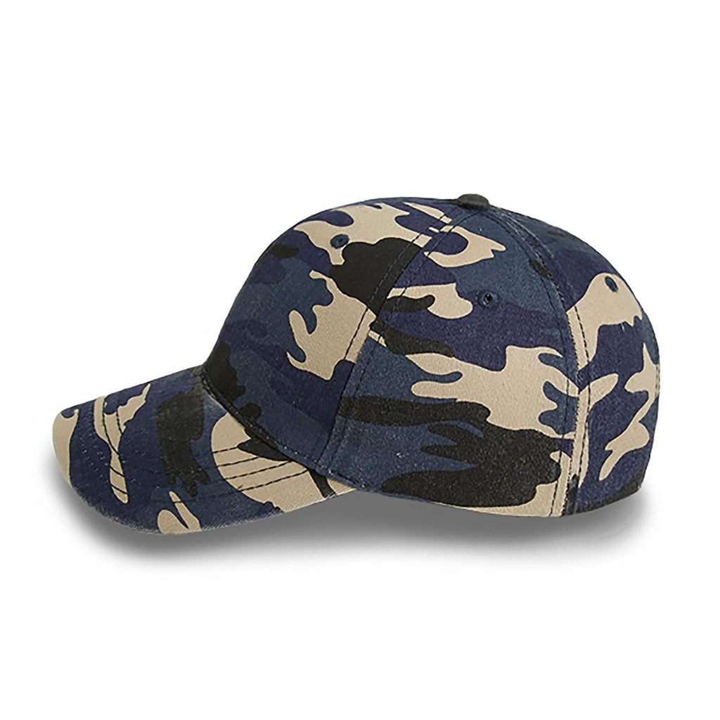 Paramount Apparel Navy Woodland Washed Generic Camo Cap
