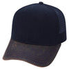 Paramount Apparel Black Washed Twill and Waxcloth Cap