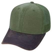 Paramount Apparel Earth Olive Washed Twill and Waxcloth Cap
