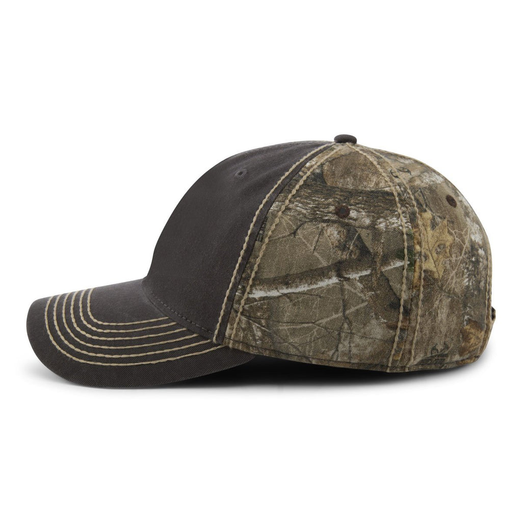 Paramount Apparel Charcoal/Realtree Edge Washed Cotton and Camo Cap