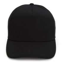 Paramount Apparel Black Five Panel Foam Backed Canvas Cap