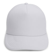 Paramount Apparel White Five Panel Foam Backed Canvas Cap