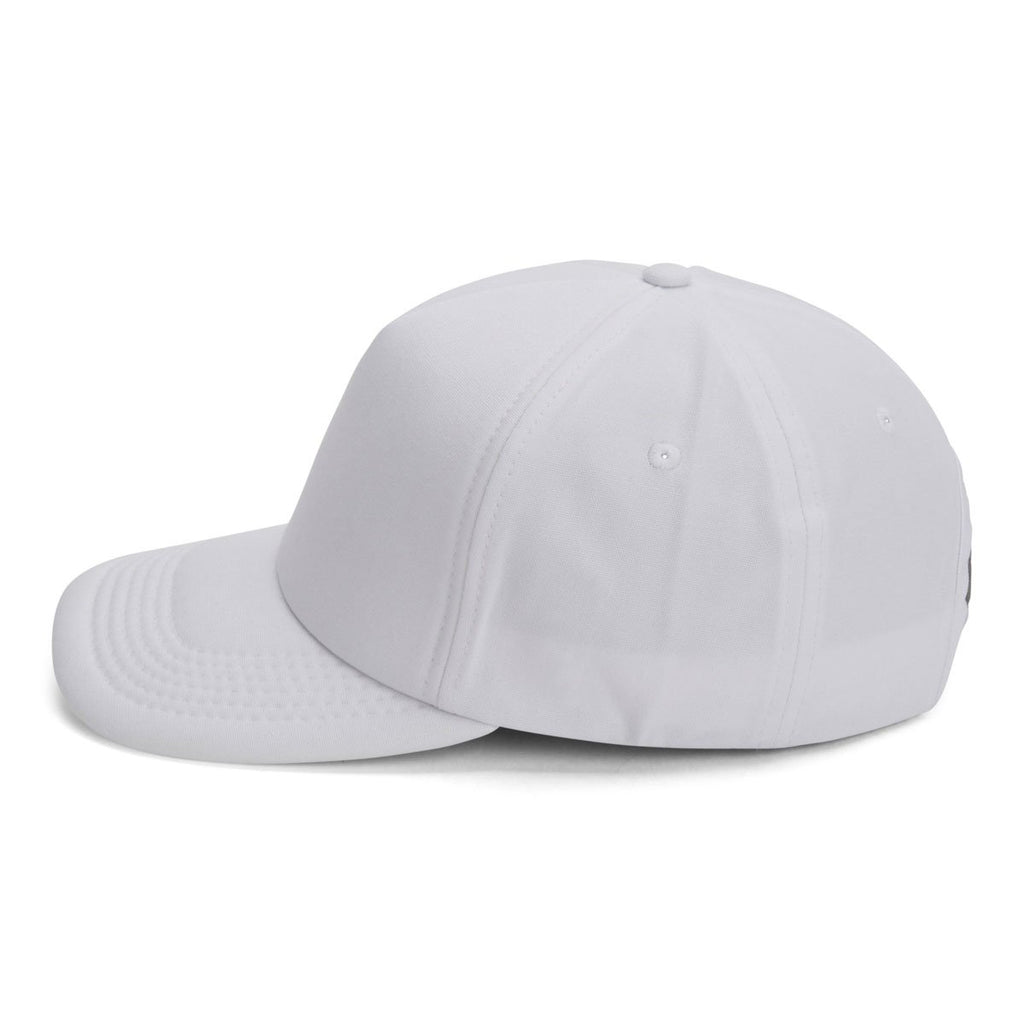 Paramount Apparel White Five Panel Foam Backed Canvas Cap
