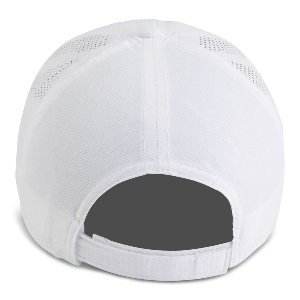 Paramount Apparel White Soft Structure Jockey Perforated Performance Cap