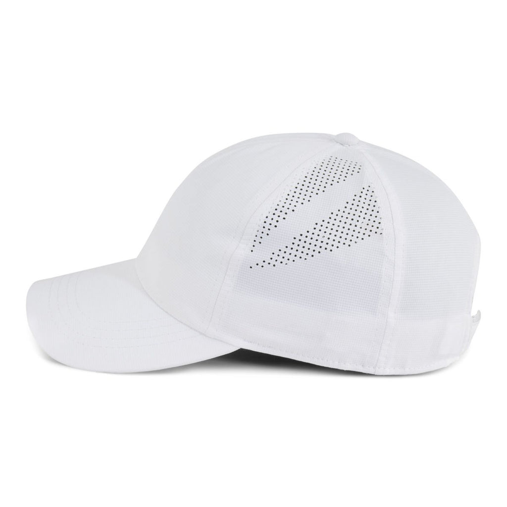 Paramount Apparel White Soft Structure Jockey Perforated Performance Cap