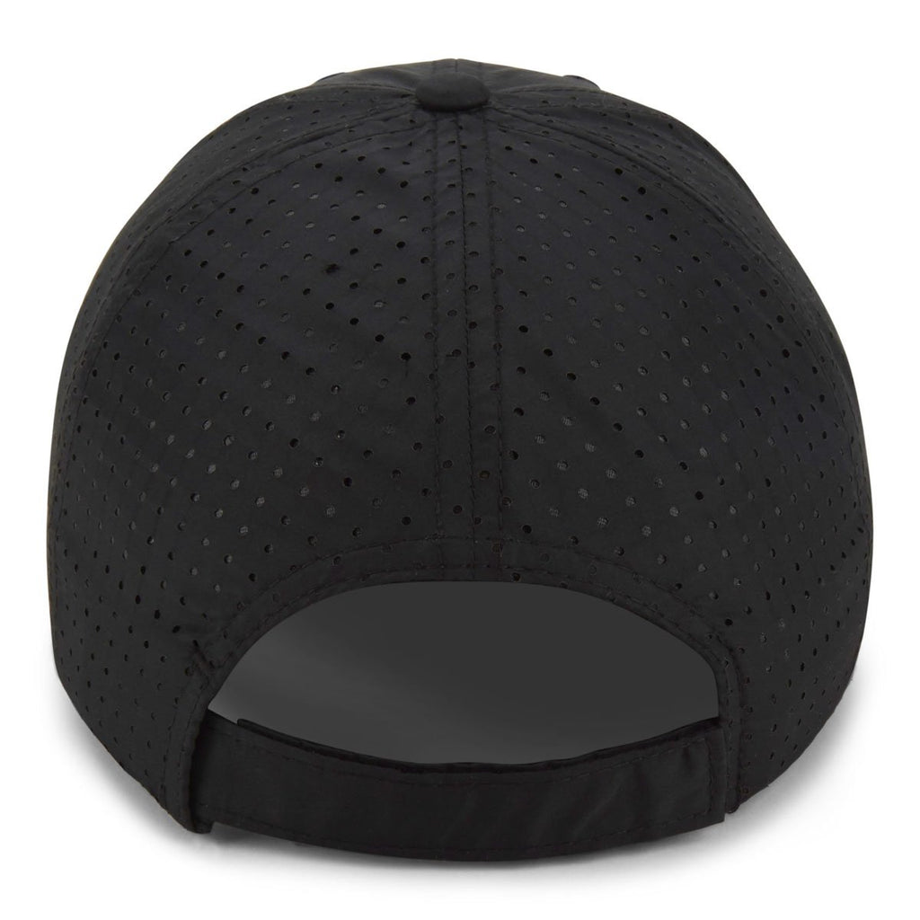 Paramount Apparel Black Soft Structure Low Profile Perforated Performance Cap