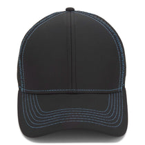 Paramount Apparel Black/Neon Blue Performance Mesh Back Cap