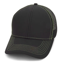 Paramount Apparel Black/Neon Green Performance Mesh Back Cap