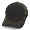 Paramount Apparel Black/Neon Yellow Performance Mesh Back Cap