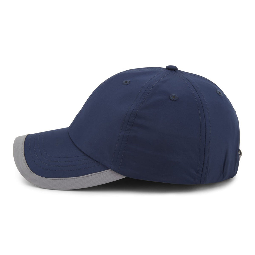 Paramount Apparel Navy/Silver Performance Contrasting Visor