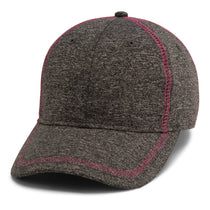 Paramount Apparel Heather Grey/Hot Pink Heathered Performance Cap
