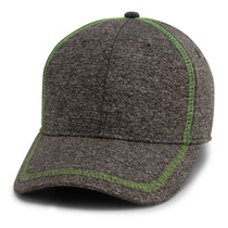 Paramount Apparel Heather Grey/Neon Green Heathered Performance Cap