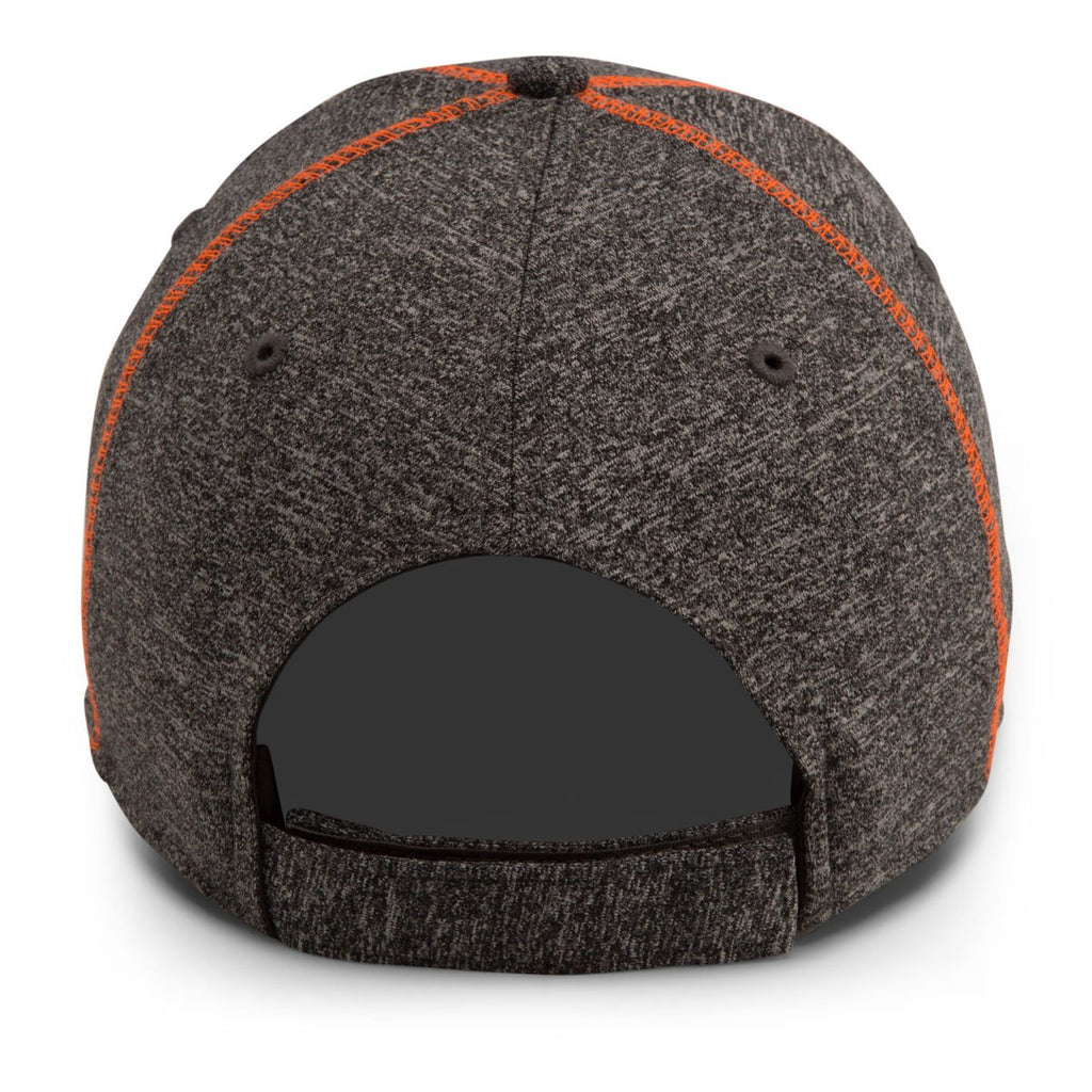 Paramount Apparel Heather Grey/Neon Orange Heathered Performance Cap