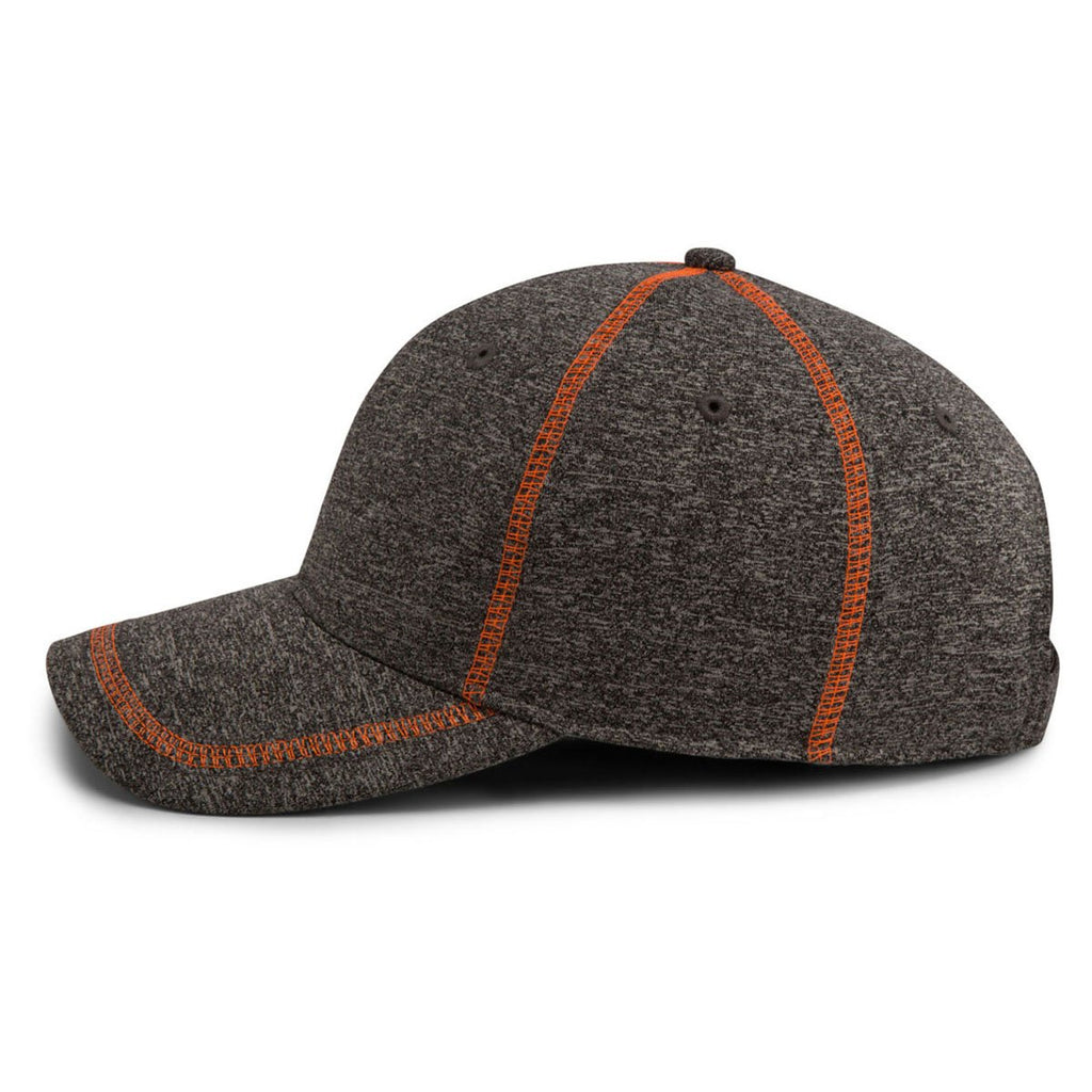 Paramount Apparel Heather Grey/Neon Orange Heathered Performance Cap