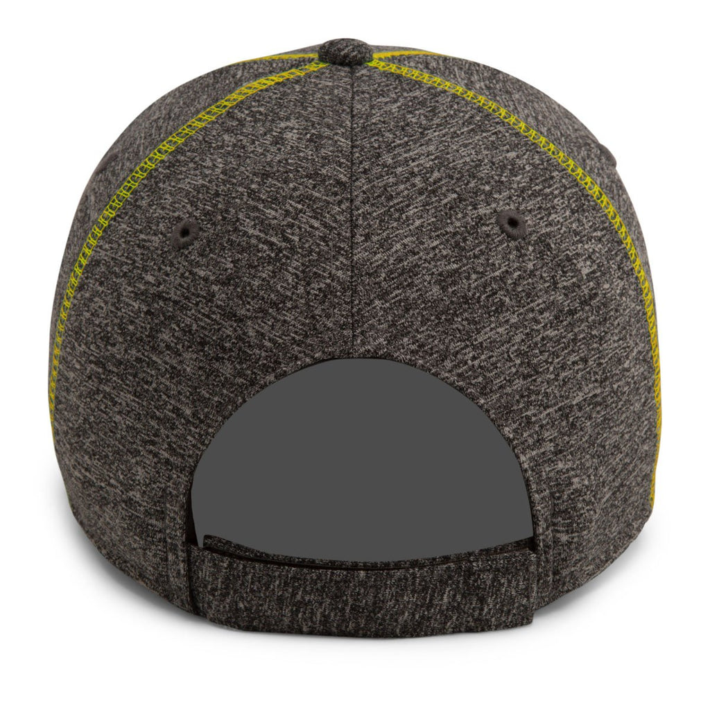 Paramount Apparel Heather Grey/Neon Yellow Heathered Performance Cap