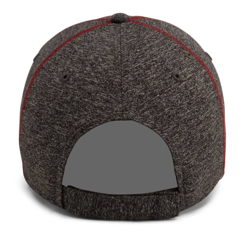 Paramount Apparel Heather Grey/Red Heathered Performance Cap