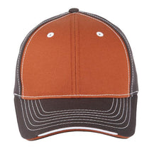 Paramount Apparel Burnt Orange/Charcoal Cotton Twill Cap
