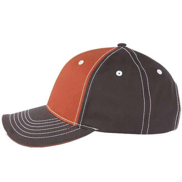 Paramount Apparel Burnt Orange/Charcoal Cotton Twill Cap